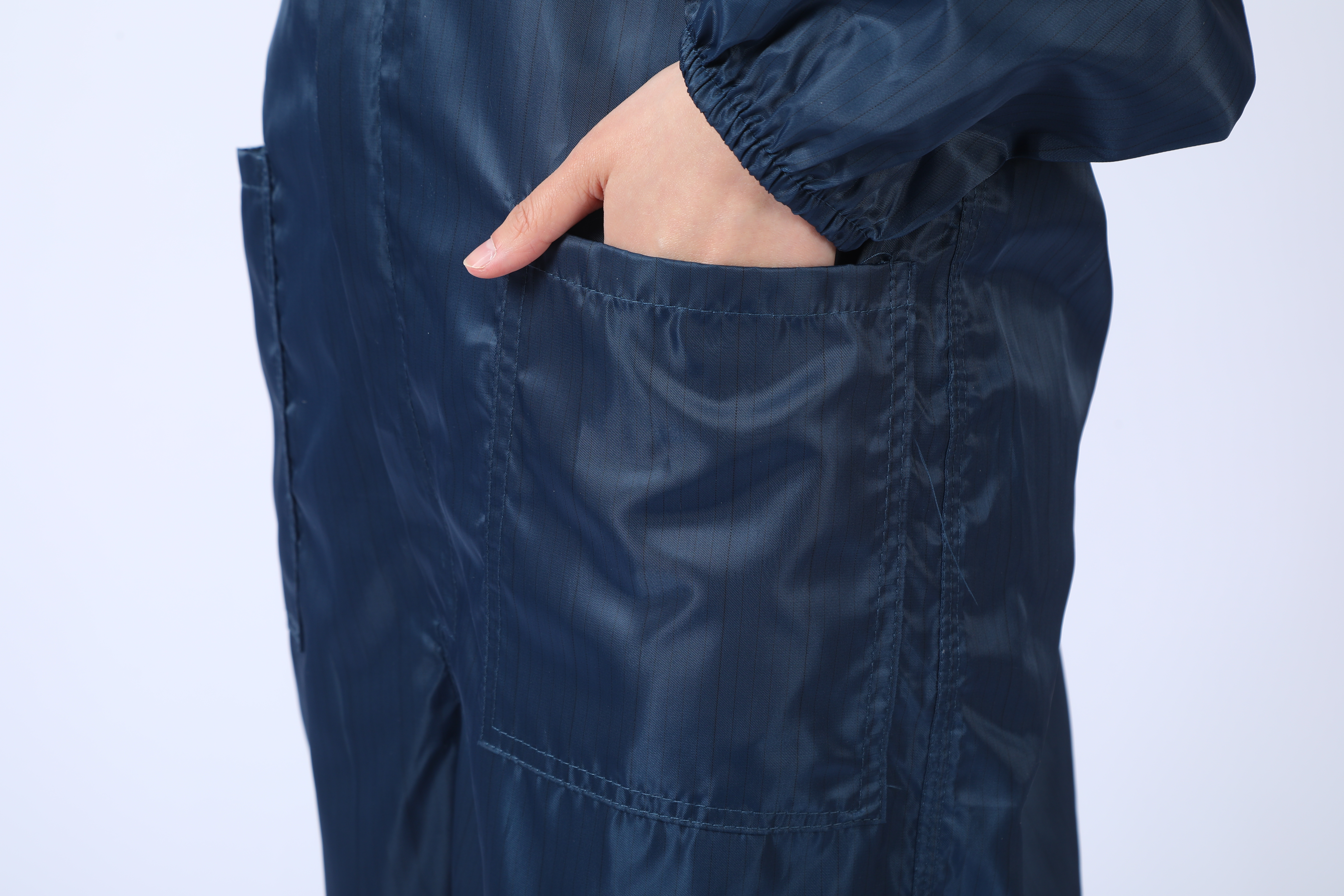 口袋三连体洁净服