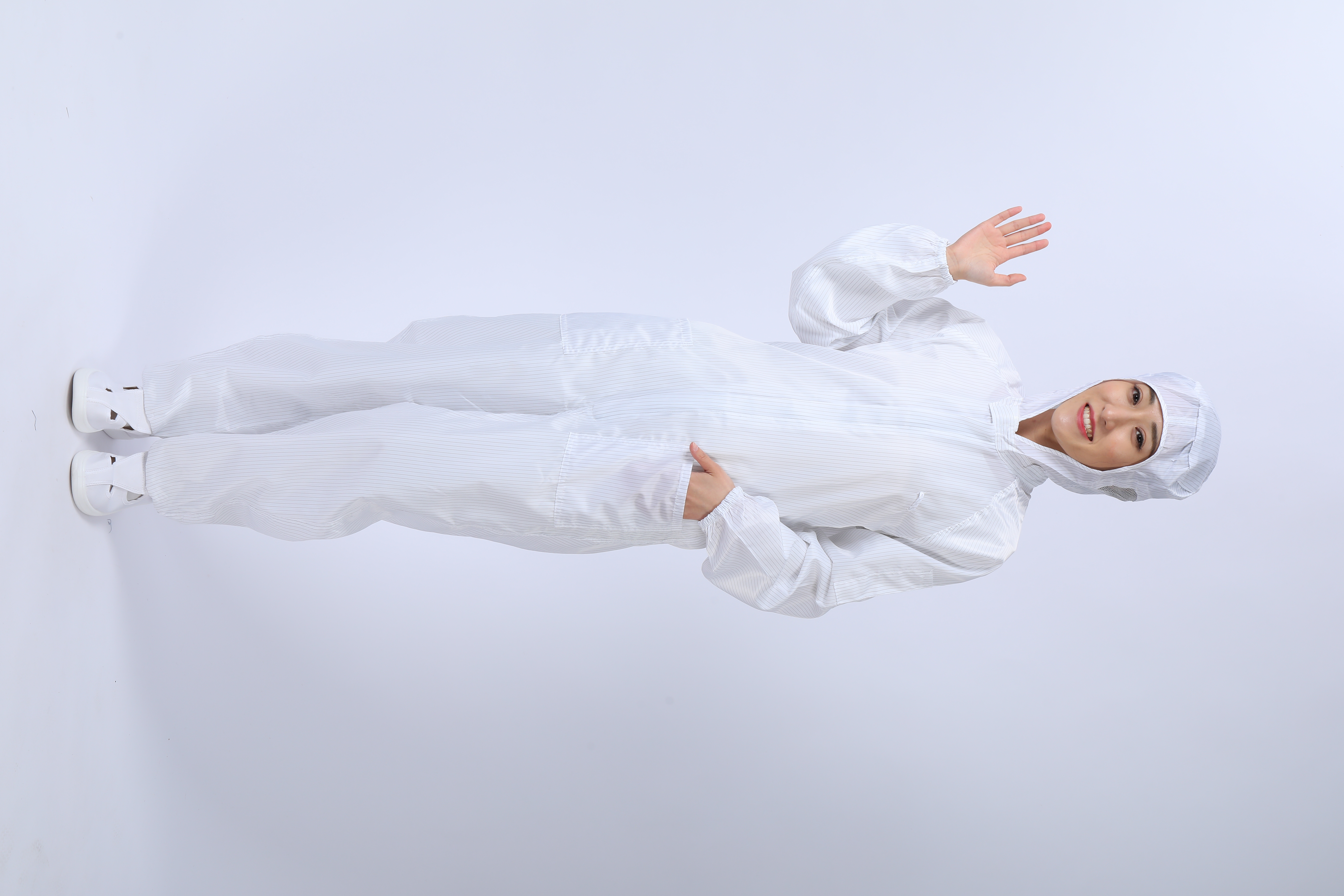 口袋三连体洁净服