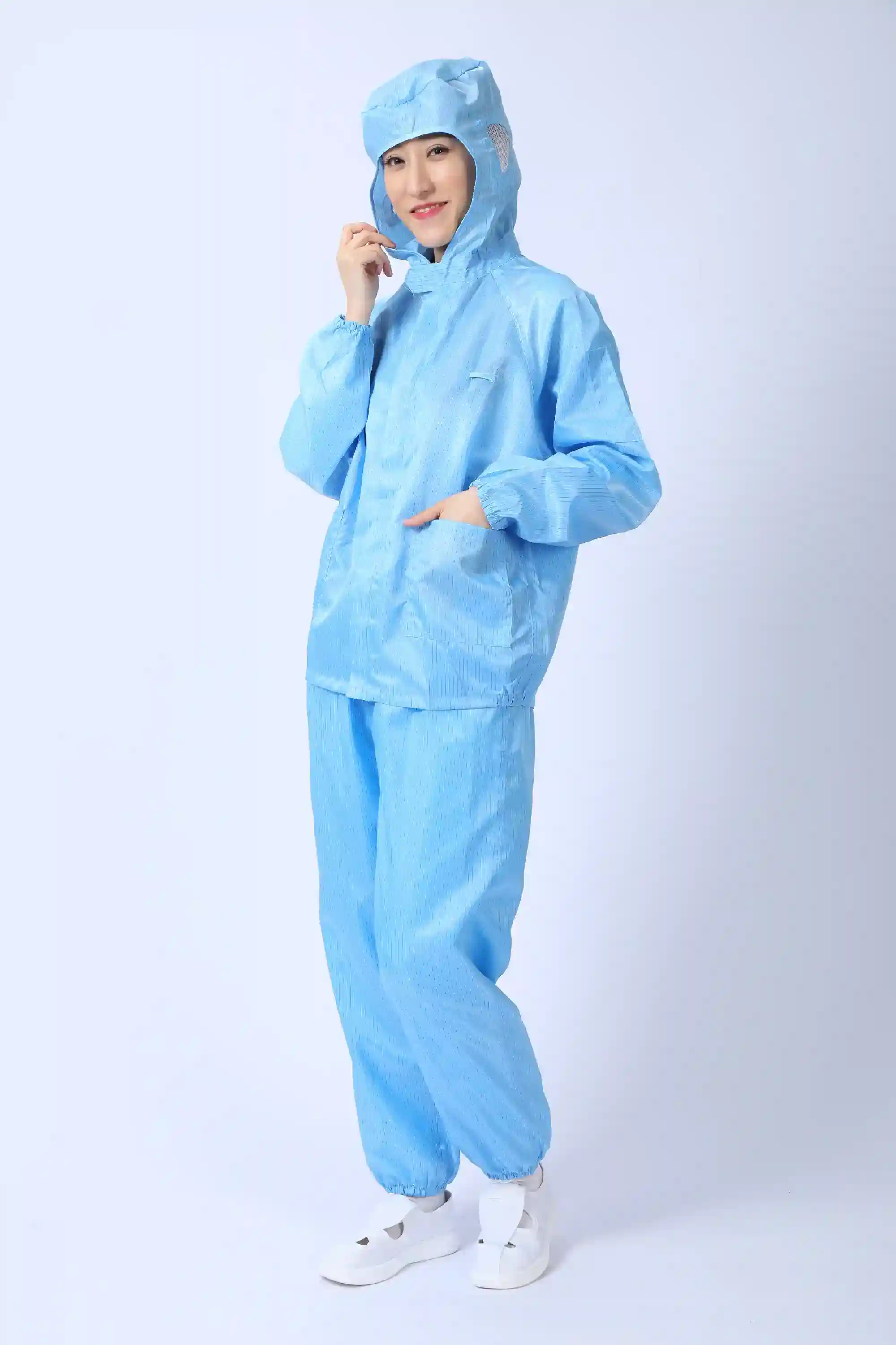 Details of Hooded Separated Clean Room Suit