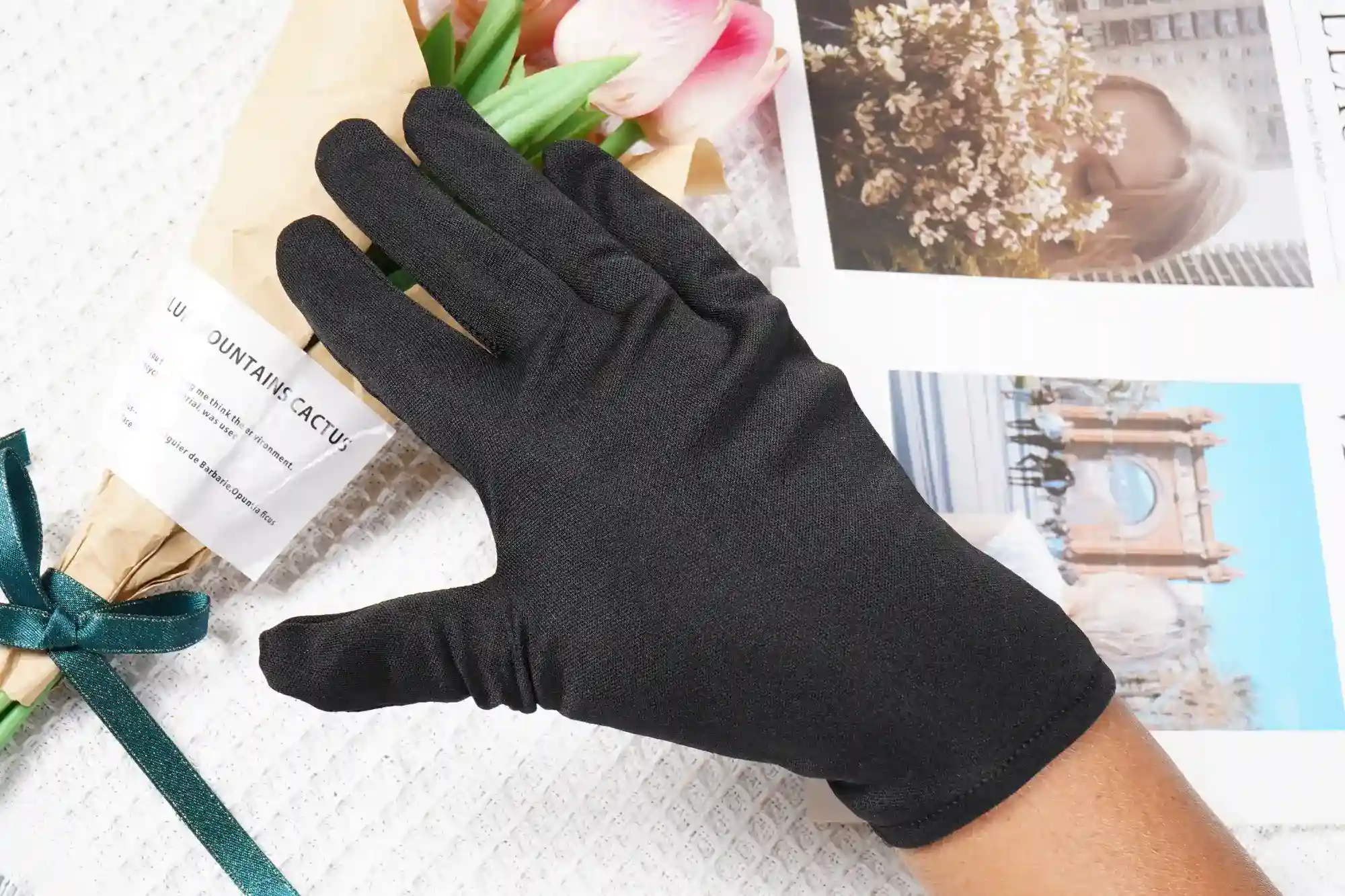 Black Dust-free Cloth Gloves